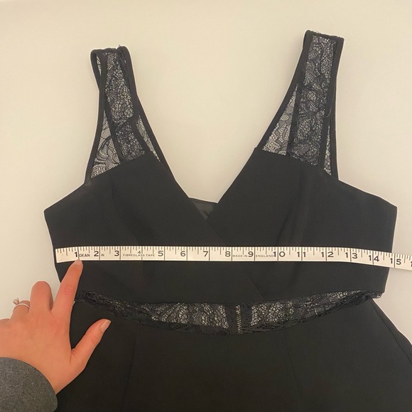 Black Mini Dress with Lace Details - Picture 7 of 8